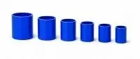 Siliconen slangverbinder blauw