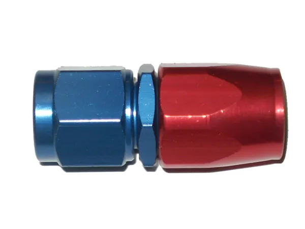 Aluminium fitting recht D06 9/16-18 UNF Alufitting aluminium aansluiting