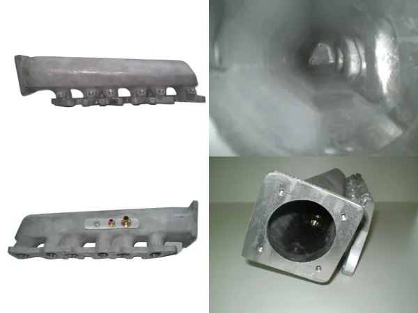 Inlaatspruitstuk voor VR6 Turbo kort uitlaatzijde uit gegoten aluminium voor nieuw gasklephuis