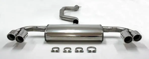 Uitlaatsysteem sportuitlaat voor Audi TT 160-200pk 8J 2WD 1.8-2.0T ø 76mm RVS 4 pijp