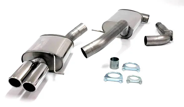 Uitlaatsysteem/sportuitlaat voor Passat B6 1.8TSI, 2.0TFSI ø 76mm van roestvrij staal met EG-goedkeuring (kentekenvrij)