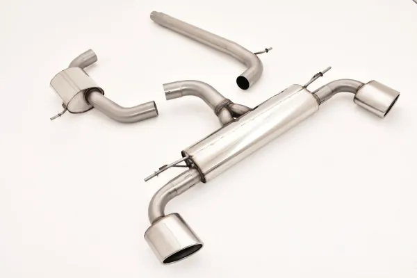 Uitlaatsysteem/sportuitlaat voor Seat Leon 5F 2.0 TSI Cupra 265, 280, 290 ø 76mm gemaakt van roestvrij staal duplex met EG-goedkeuring (kentekenvrij)