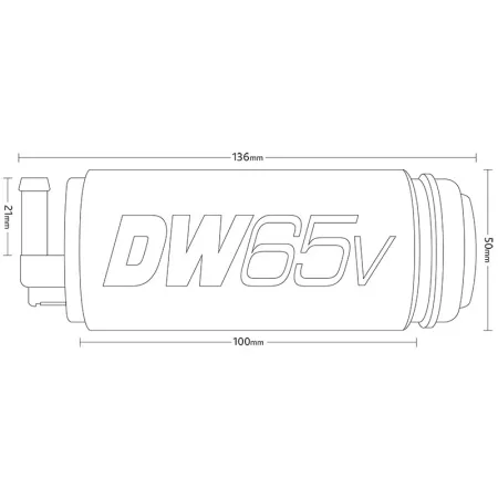 DeatschWerks DW65v brandstofpomp intern in de tank 265 l/uur voor Audi S3 8L Quattro, Golf 4 R32 4-Motion vierwielaandrijving