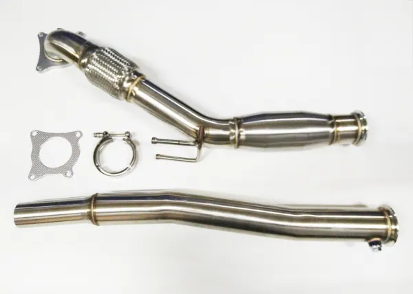 TFSI Downpipe voor Golf 5 GTI, Golf 6 GTI, Seat Leon 1P, Audi A3, Audi TT 2.0 TFSI met 200 cells sportkatalysator Euro 4 compatibel ø 76mm gemaakt van roestvrij staal