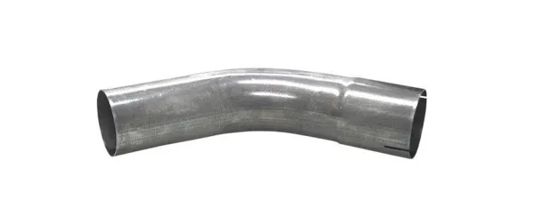 Roestvrijstalen pijpbocht 45° ø 63mm 2,5" voor uitlaatpijp pootlengte 250mmx1,5mm wand.