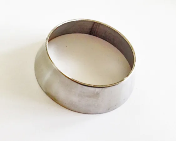 Roestvrij stalen pijp verloopstuk reductie 89>76mm binnendiameter H 38mm reductie