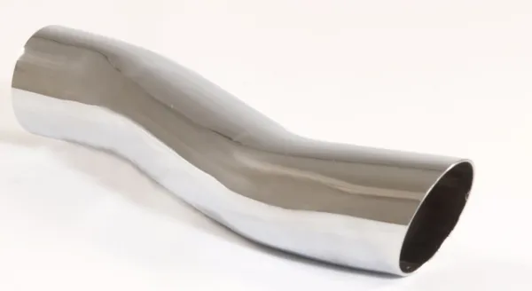 Bumpijp 23 - 60mm rond met scherpe randen S-vorm roestvrij staal