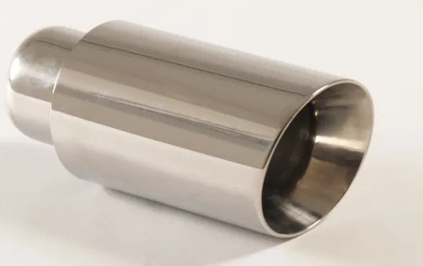 Bumpijp 39 - 85mm rond schuin brede rand roestvrij staal