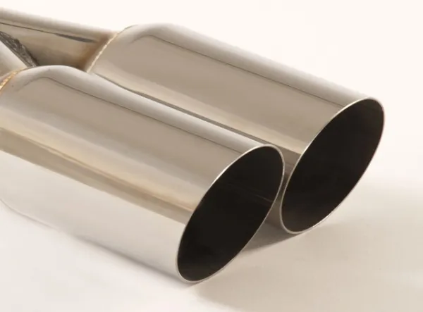 Bumpijp 59 - 2x76mm rond scherpkantig afgeschuind roestvrij staal