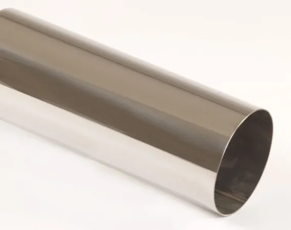 Bumpijp 62 - 100mm rond met scherpe randen roestvrij staal