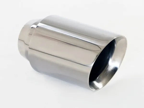 Bumpijp 72 - 114mm rond schuin brede rand roestvrij staal