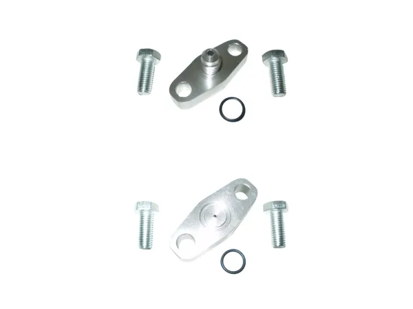 Flens voor olie-inlaat voor GTR Turbo met olie restrictor 0,9mm GT40+GT42
