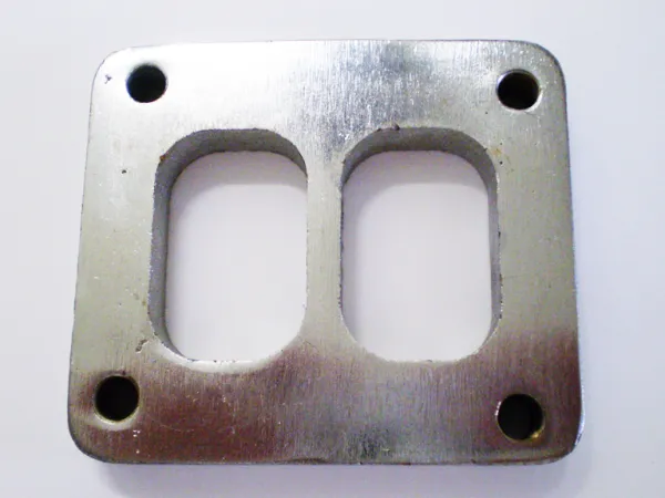 Flens T4 82,5x70mm 10mm dik dubbel-flow van roestvrij staal voor spruitstukconstructie