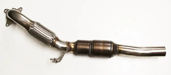 FMS downpipe 2.0 TFSI voor Golf 5 GTI, Golf 6 GTI, Audi A3, Audi TT 2.0 TFSI 200 cells HJS sportcat ø 76mm EG-typegoedkeuring (kentekenvrij)