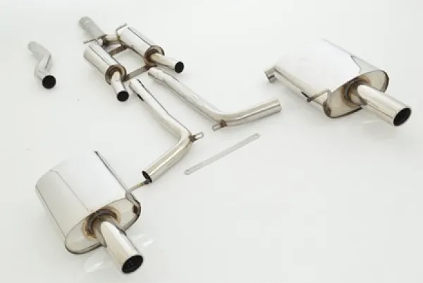 FMS sportuitlaat voor Audi A4 B7 1.8T 2.0TFSI Quattro 70mm RVS met EG-goedkeuring (kentekenvrij)