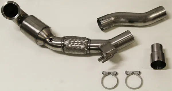HG Downpipe Bull-xfor Audi A3 8v, Seat Leon III, Golf 7 GTI 2.0 TFSI ø 89>76mm roestvrij staal met EG-typegoedkeuring
