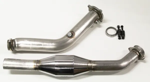 Y-pipe downpipe voor Audi A4 B7 2.0 TFSI Quattro ø 76mm met 200 cellen race katalysator RVS