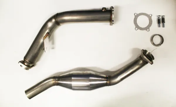 Y-pipe downpipe voor Audi A4 B8 2.0 TFSI ø 76mm met 200 cells sportkatalysator RVS 63,5 mm
