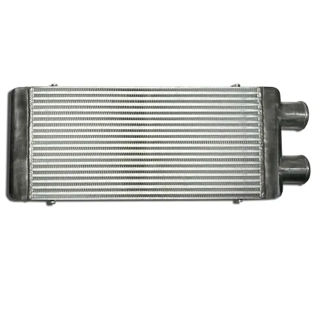 Intercooler 600x300x76mm aluminium - 76mm aansluitingen op één zijde intercooler