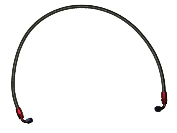 Olietoevoerleiding D04 7/16 UNF + ringoog ø 12mm aansluitingen 50cm PTFE Teflon