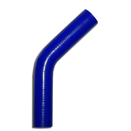 Siliconen bocht 45° graad 30mm binnendiameter blauw L 100mm 3 lagen 4mm wanddikte