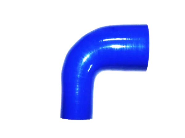 Silicone bocht verloopstuk reducer 90° graden ø 32x25mm blauw L 100mm 4-ply 4mm wanddikte