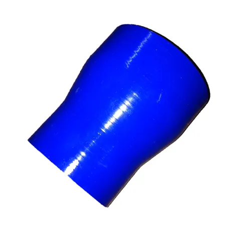 Siliconen verloopstuk recht 28x25mm binnendiameter blauw L 100mm 3-lagig 4mm Tule