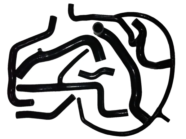 Siliconen slangenkit voor Golf 3 VR6 zwart slangenkit