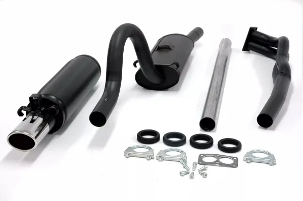 Simons Gealuminiseerd stalen sportuitlaat 70 / 90mm ovaal voor Opel Ascona A 1.6, 1.9