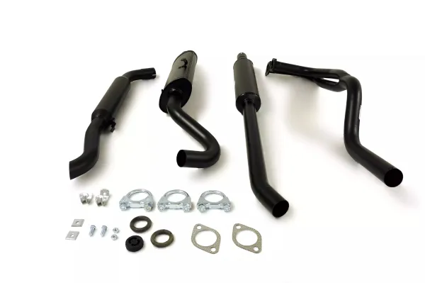 Simons Gealuminiseerd sportuitlaatsysteem 50,8 mm voor SAAB 99 2.0 met dubbele flens