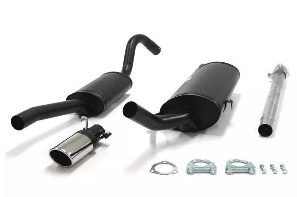 Simons Gealuminiseerd sportuitlaatsysteem 70x90 mm ovaal voor SAAB 900i 8V/16V Cat. 2.0