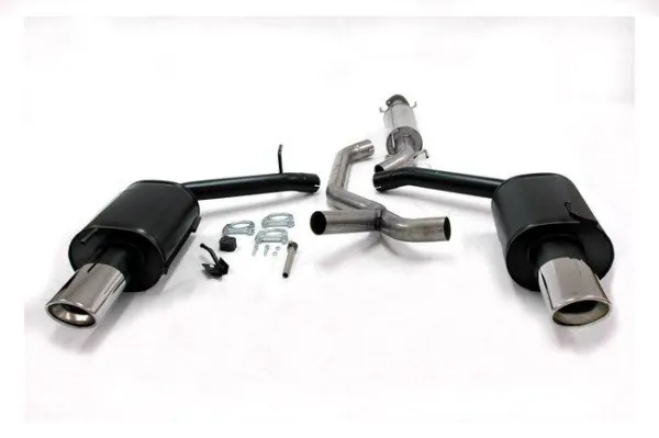 Simons Duplex sportuitlaatsysteem chroomstaal 90/120 mm + 90/120 mm ovaal voor SAAB 9-5 Turbo 2.0/2.3 Sedan/Sportwagen & 9-5 Aero Sedan/Sportwagen