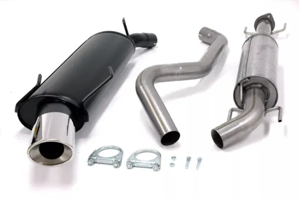 Simons Chroomstalen sportuitlaat 90/120 mm ovaal voor SAAB 9-5 Turbo 2.0/2.3 berline/stationwagon Voor modellen MET opening in de achterskirt
