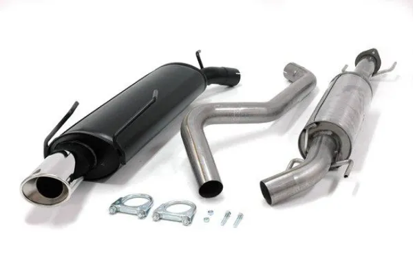 Simons Chroomstalen sportuitlaatsysteem 90/120 mm ovaal voor SAAB 9-5 Turbo 2.0/2.3 sedan/stationwagon Voor modellen zonder opening in de achterskirt