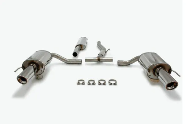 Simons Roestvaststalen duplex sportuitlaatsysteem 100 mm + 100 mm rond voor SAAB 9-3X 2.0T/2.8T XWD