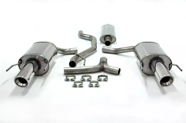 Simons Roestvrijstalen duplex sportuitlaatsysteem 100 mm rond voor SAAB 9-3 Turbo (58L tank)