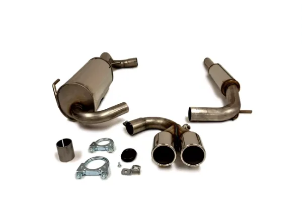 Simons Roestvrijstalen sportuitlaatsysteem 2x 80 mm rond voor Seat Arosa 1.4 8V/1.4 16V/1.7 SDI