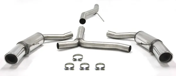 Simons Roestvrijstalen sportuitlaatsysteem duplex L+R 1x100 mm voor Audi A4 (B8) 2wd/Quattro berline/avant/allroad/stationwagon 2.0TDI EG-goedkeuring (kentekenvrij)