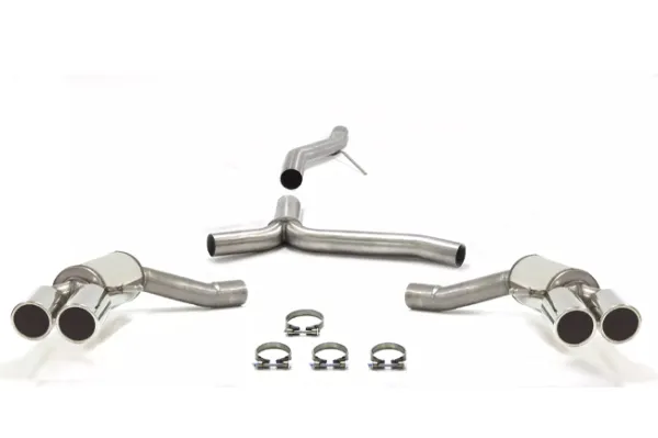 Simons Roestvrijstalen sportuitlaatsysteem Duplex L+R 2x80 mm voor Audi A4 (B8) 2wd/Quattro berline/avant/allroad/stationwagon 2.7TDI/3.0TDI EG-goedkeuring (kentekenvrij)