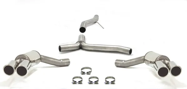 Simons Roestvrijstalen sportuitlaatsysteem Duplex L+R 2x80 mm voor Audi A5 (B8) 2wd/Quattro Coupe/Sportback/Cabrio 2.0TDI EG-goedkeuring (kentekenvrij)