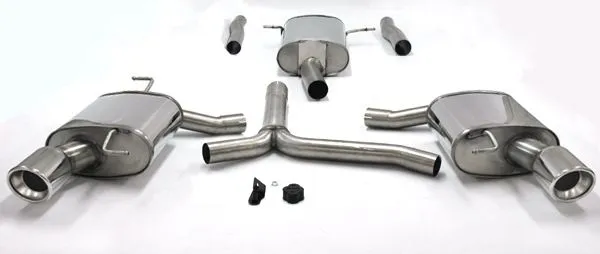 Simons Roestvaststalen sportdemper duplex L+R 1x100 mm voor Audi A5 (B8) 2wd/Quattro Coupe/Sportback/Cabrio 1.8T/2.0T EG-goedkeuring