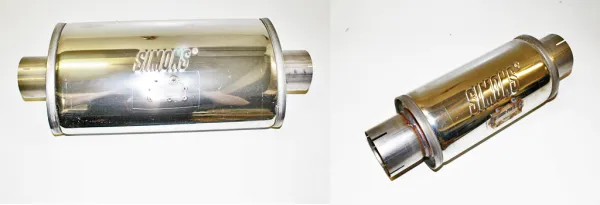 Simons Geluiddemper voor VR6 Turbo 2 stuks met opschrift voor registratie