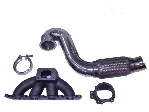 Turbokit voor 1.8T Golf 4, Audi A3, TT, Leon - downpipe + turbospruitstuk + V-band