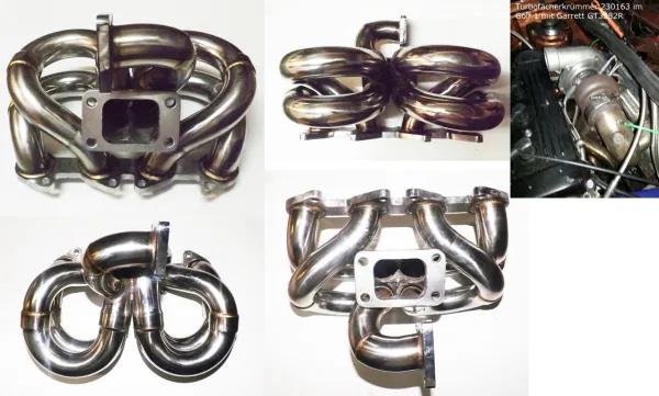 Turbospruitstuk voor 16v Golf VW spruitstuk inox T3 flens + Audi RS2 WG flens