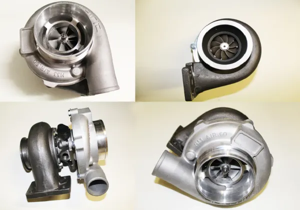 Turboladers GT3076 HF High Flow 60A/R - 82A/R T3 flens - 4-bouts aansluiting, glijlager