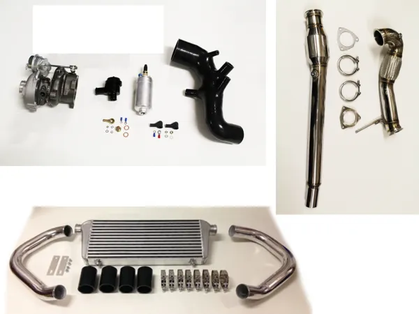 upgrade Turbo Kit voor Audi S3 8L TT 8N tot 320pk plug&play met K04-023 upgrade + inlaatslang + BP + downpipe + LLK + BOV blauw