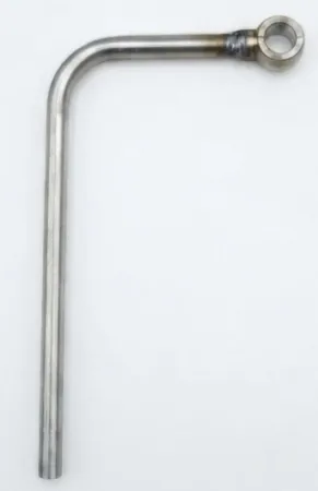 Gebogen waterleiding voor VR6 Turbo met ø 14 mm ringoog, ca. 270 mm lang, buitendiameter buis ø 10 mm