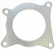 Zilverkleurige, geperforeerde metalen afdichting, onregelmatig gevormd, met een groot rond gat in het midden. Aan vier uitsteeksels bevinden zich kleinere, ronde bevestigingsgaten. Voor de verbinding tussen de turbo en de 2.0 TFSI-downpipe.
