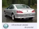 Achteraanzicht van een zilverkleurige Peugeot 406 Coupé met Simons chroomstalen sportuitlaat. De uitlaat is rond en heeft een diameter van 100 mm. Op de kentekenplaat van de auto staat het opschrift "Simons".
