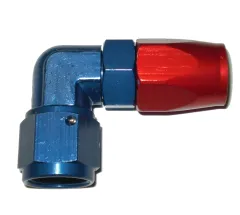 Aluminium Fitting Aluminium 90° blokhoek D10 7/8-14 UNF aluminium aansluiting